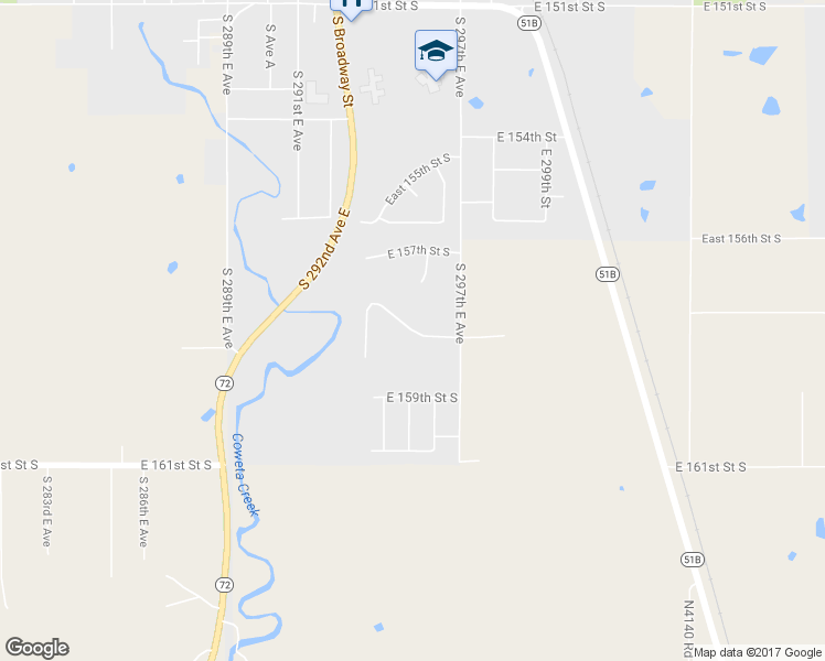 map of restaurants, bars, coffee shops, grocery stores, and more near 499 East 158th Street South in Coweta