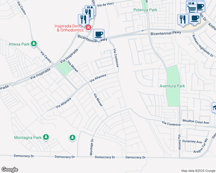 map of restaurants, bars, coffee shops, grocery stores, and more near 3228 Monte Luna Avenue in Henderson
