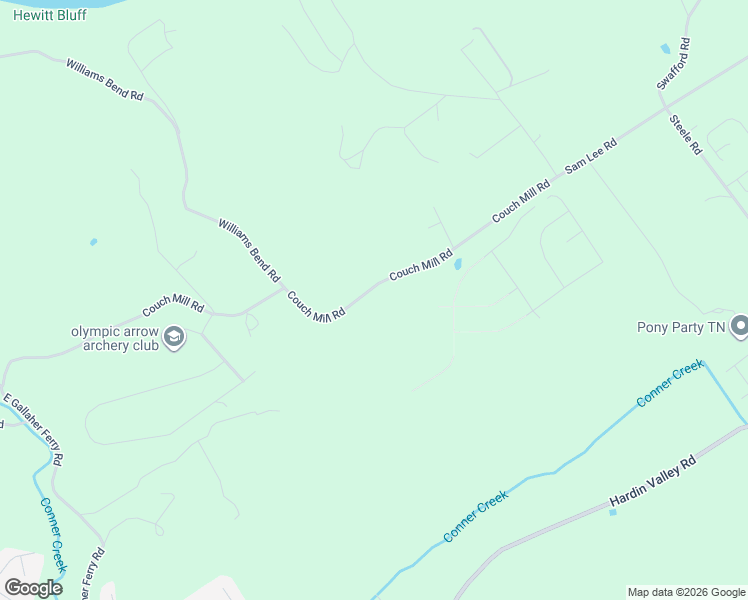 map of restaurants, bars, coffee shops, grocery stores, and more near 12222 Couch Mill Road in Knoxville