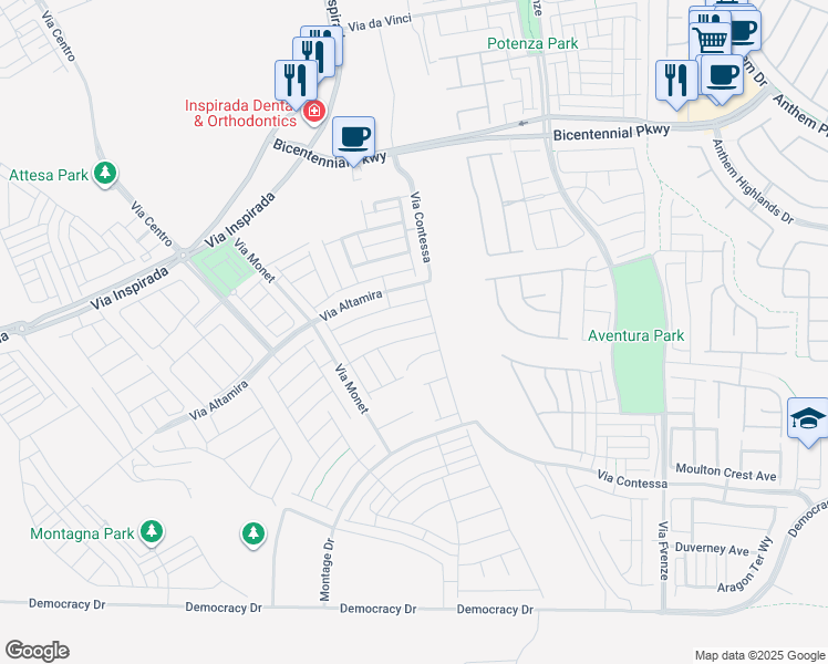 map of restaurants, bars, coffee shops, grocery stores, and more near 3204 Monte Luna Avenue in Henderson