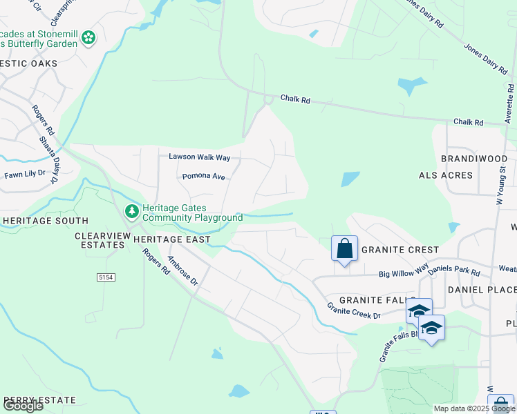 map of restaurants, bars, coffee shops, grocery stores, and more near 5504 Massey Branch Drive in Rolesville