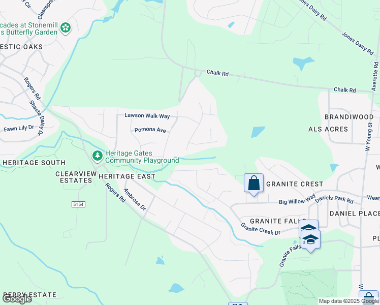 map of restaurants, bars, coffee shops, grocery stores, and more near 5504 Massey Branch Drive in Rolesville
