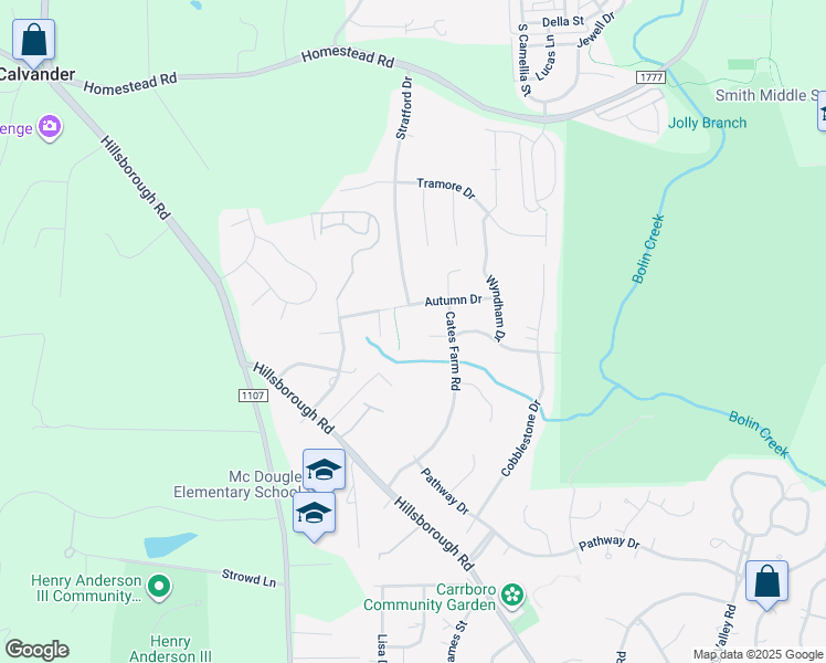 map of restaurants, bars, coffee shops, grocery stores, and more near 506 Rock Garden Road in Chapel Hill
