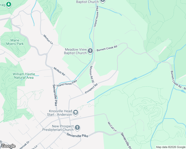 map of restaurants, bars, coffee shops, grocery stores, and more near 4424 Mission Road Southeast in Knoxville