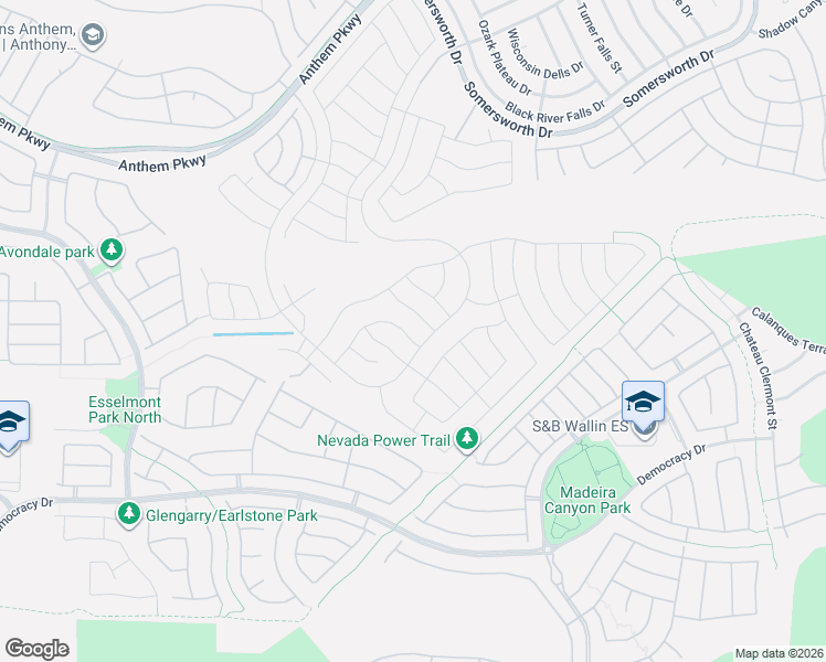 map of restaurants, bars, coffee shops, grocery stores, and more near 2576 Anani Road in Henderson