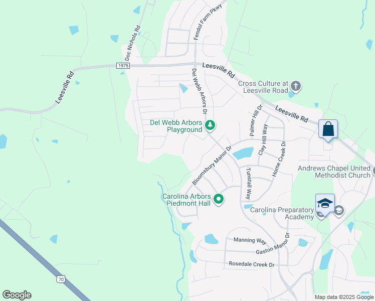 map of restaurants, bars, coffee shops, grocery stores, and more near 19 Currituck Lane in Durham
