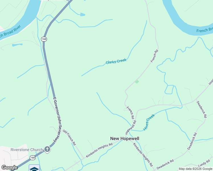 map of restaurants, bars, coffee shops, grocery stores, and more near 4820 French Road in Knoxville