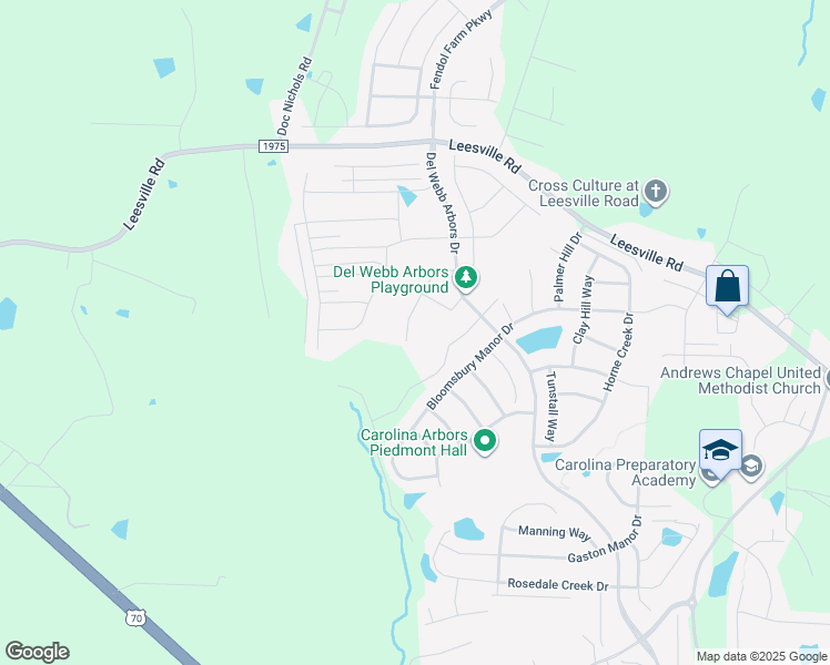map of restaurants, bars, coffee shops, grocery stores, and more near 19 Currituck Lane in Durham
