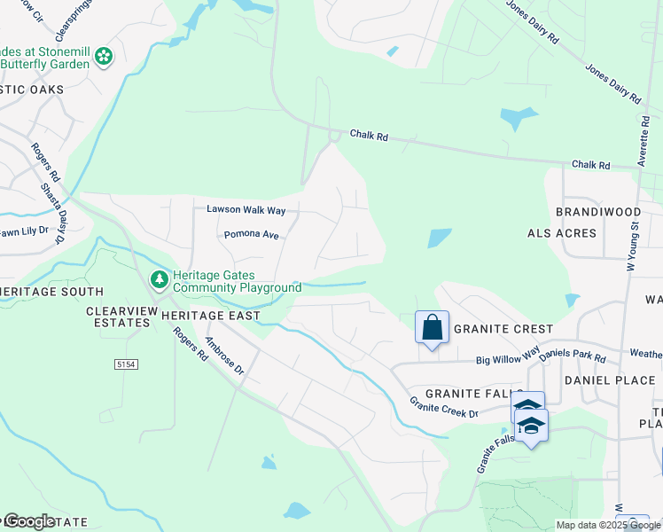 map of restaurants, bars, coffee shops, grocery stores, and more near 2917 Pluton Place in Rolesville