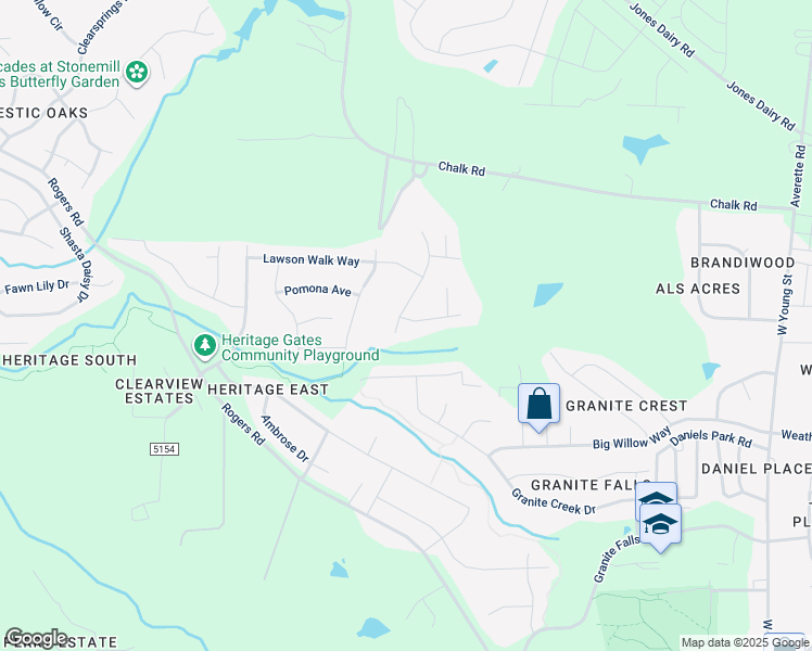 map of restaurants, bars, coffee shops, grocery stores, and more near 5512 Massey Branch Drive in Rolesville