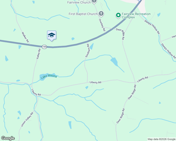 map of restaurants, bars, coffee shops, grocery stores, and more near 7334 Southern Road in Fairview