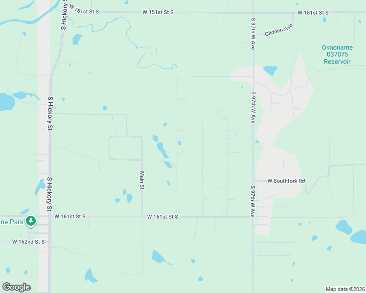 map of restaurants, bars, coffee shops, grocery stores, and more near 15765 South Oak Street in Sapulpa