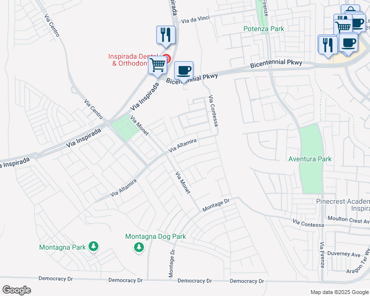 map of restaurants, bars, coffee shops, grocery stores, and more near 3248 Waterstone Avenue in Henderson