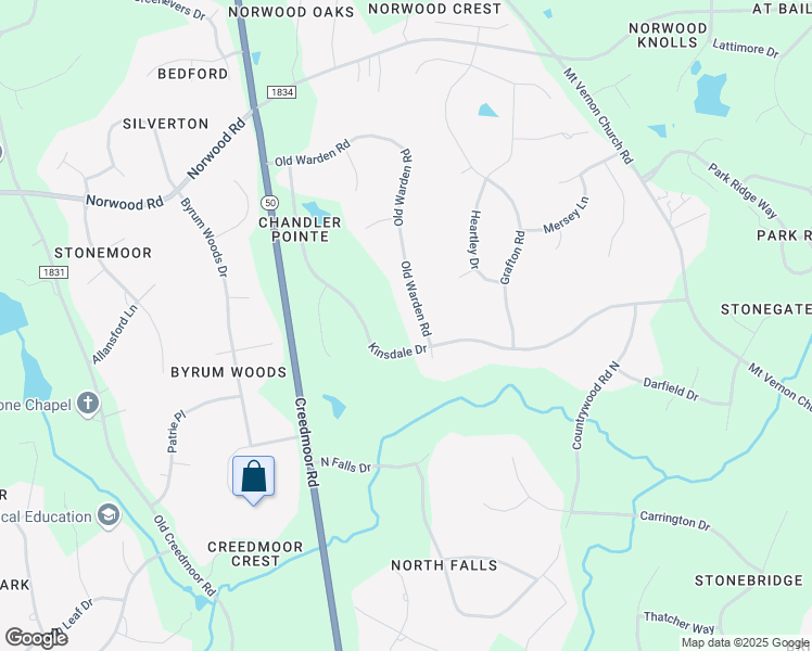 map of restaurants, bars, coffee shops, grocery stores, and more near 10017 Old Warden Road in Raleigh
