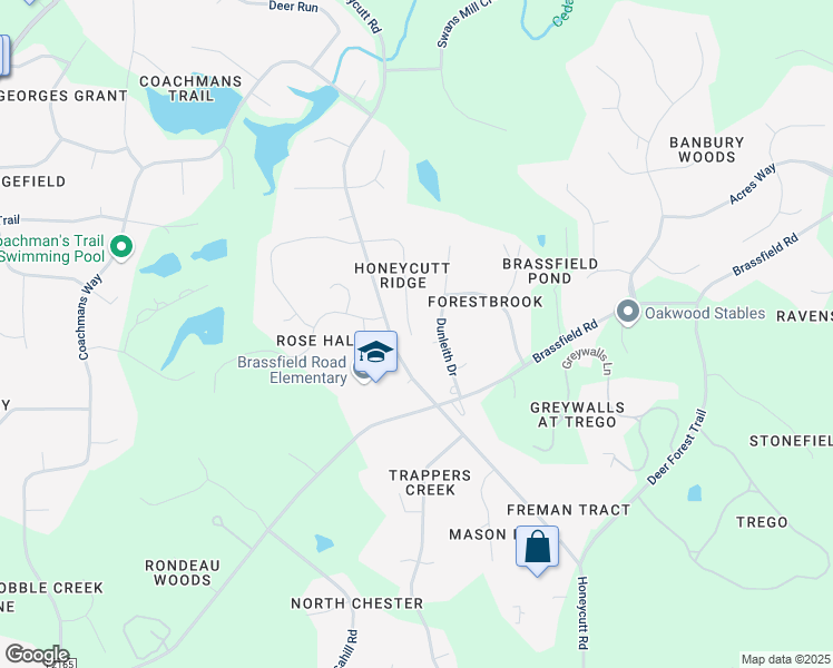 map of restaurants, bars, coffee shops, grocery stores, and more near 5500 Peakton Drive in Raleigh