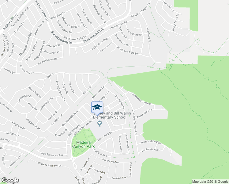 map of restaurants, bars, coffee shops, grocery stores, and more near 2524 Bechamel Place in Henderson