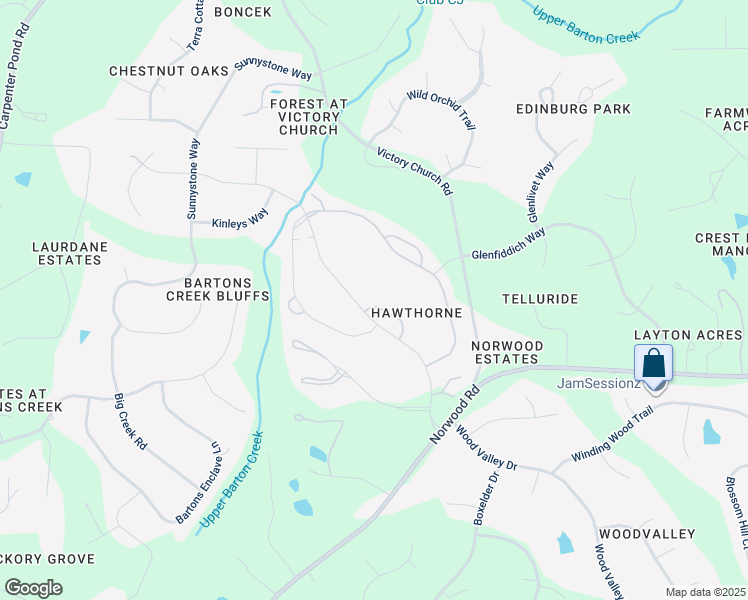map of restaurants, bars, coffee shops, grocery stores, and more near 5536 North Hawthorne Park in Raleigh