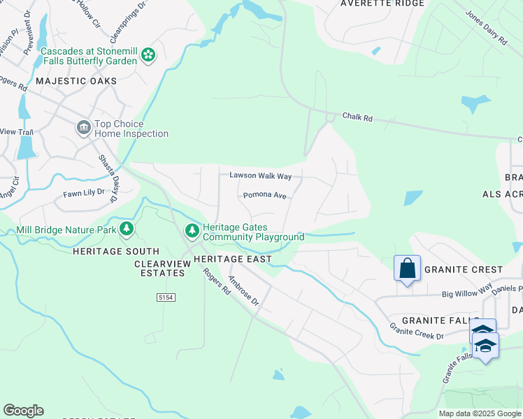 map of restaurants, bars, coffee shops, grocery stores, and more near 2712 Eastern Star Circle in Rolesville