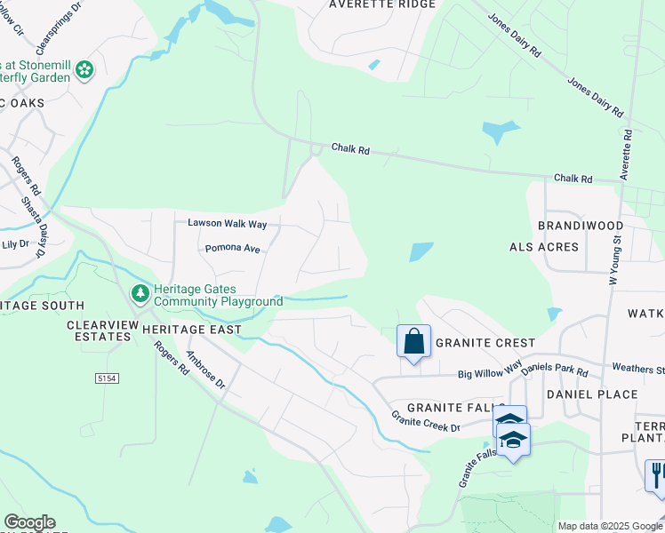 map of restaurants, bars, coffee shops, grocery stores, and more near 2900 Pluton Place in Rolesville