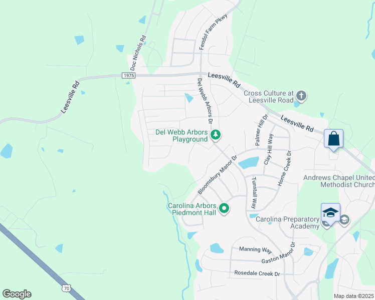 map of restaurants, bars, coffee shops, grocery stores, and more near 19 Currituck Lane in Durham