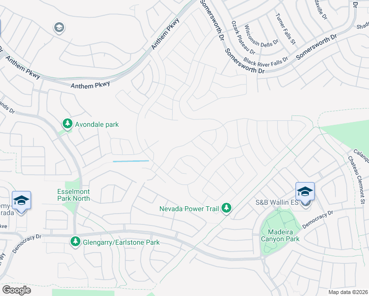 map of restaurants, bars, coffee shops, grocery stores, and more near 2515 Jada Drive in Henderson