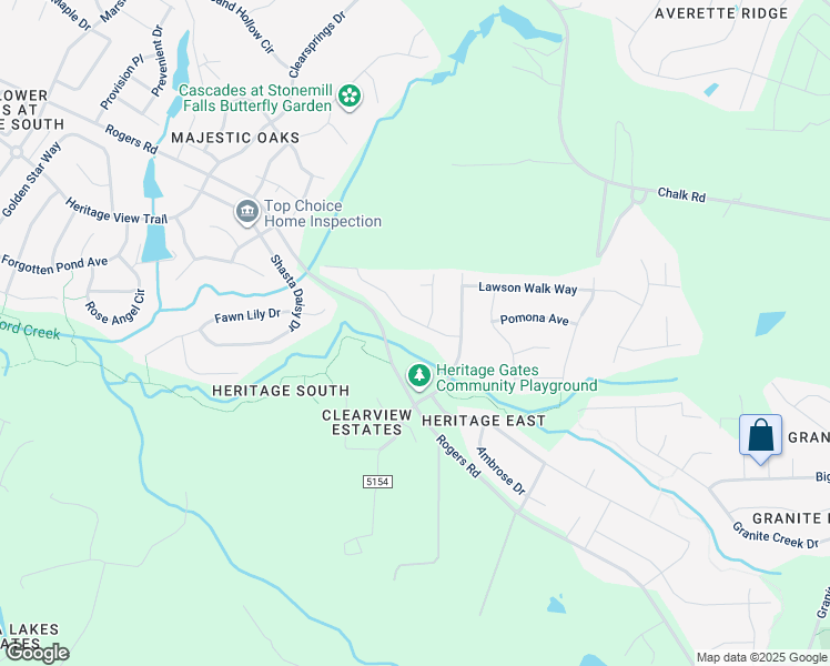 map of restaurants, bars, coffee shops, grocery stores, and more near 5105 Corner Rock Drive in Rolesville