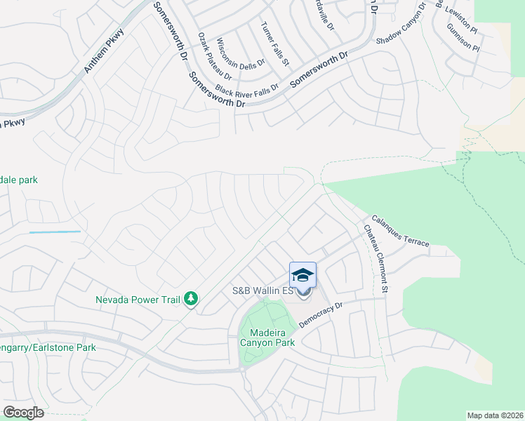 map of restaurants, bars, coffee shops, grocery stores, and more near 2561 Crater Rock Street in Henderson