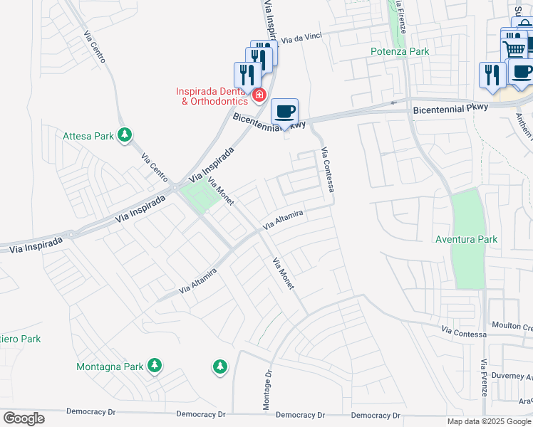map of restaurants, bars, coffee shops, grocery stores, and more near 33 Verdello Street in Henderson
