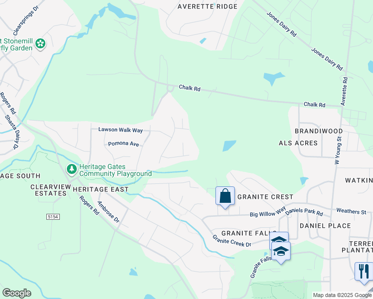 map of restaurants, bars, coffee shops, grocery stores, and more near 5704 Lena Bunn Court in Rolesville