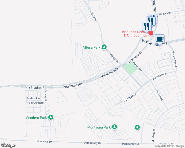map of restaurants, bars, coffee shops, grocery stores, and more near 2512 Valdanos Place in Henderson