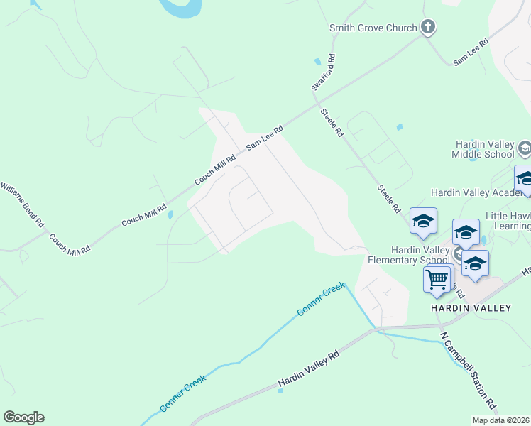 map of restaurants, bars, coffee shops, grocery stores, and more near 2435 Caspian Drive in Knoxville