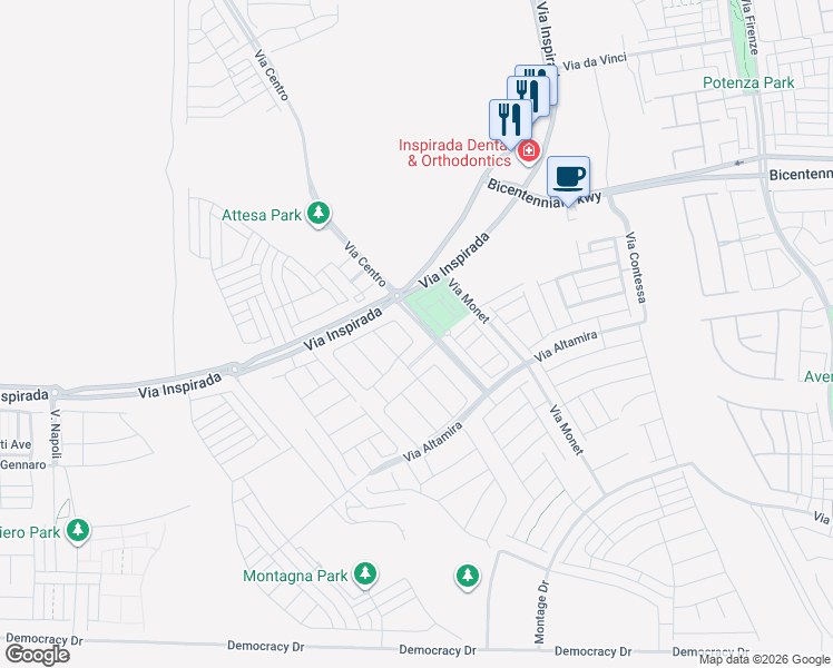 map of restaurants, bars, coffee shops, grocery stores, and more near 2542 Strathmill Ave in Henderson