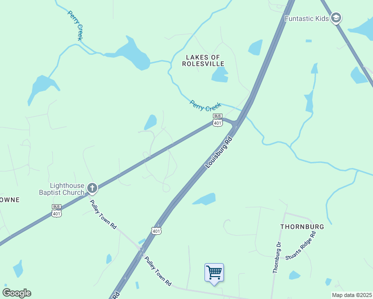 map of restaurants, bars, coffee shops, grocery stores, and more near 1028 North Main Street in Rolesville