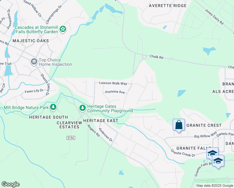 map of restaurants, bars, coffee shops, grocery stores, and more near 2712 Eastern Star Circle in Rolesville