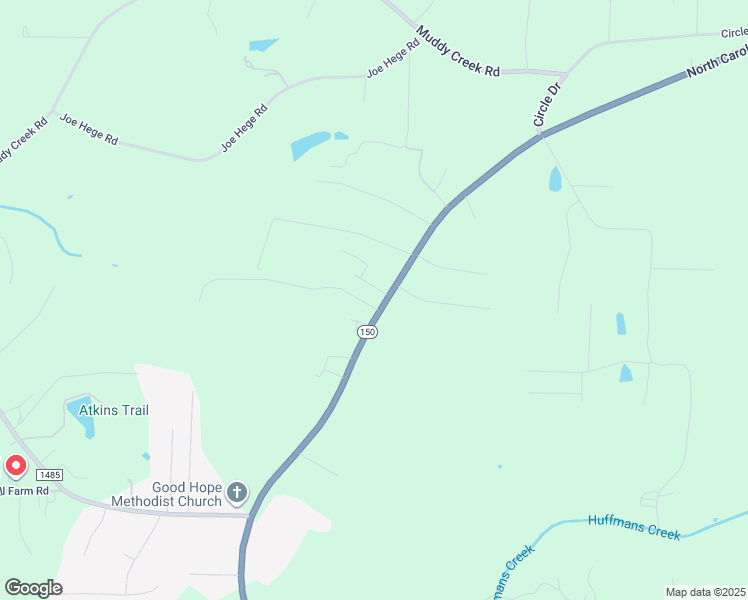 map of restaurants, bars, coffee shops, grocery stores, and more near 6481 North North Carolina Highway 150 in Lexington