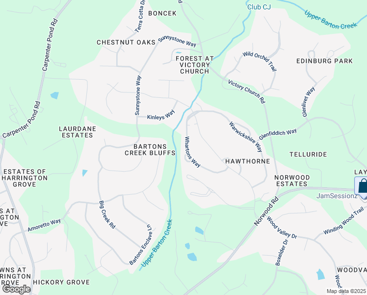 map of restaurants, bars, coffee shops, grocery stores, and more near 12328 Whartons Way in Raleigh
