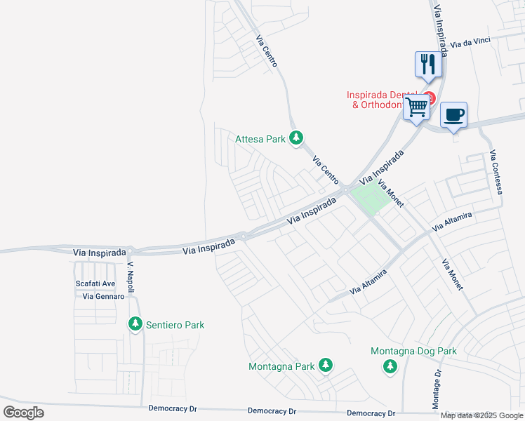 map of restaurants, bars, coffee shops, grocery stores, and more near 2511 ADIGE PLACE in Henderson