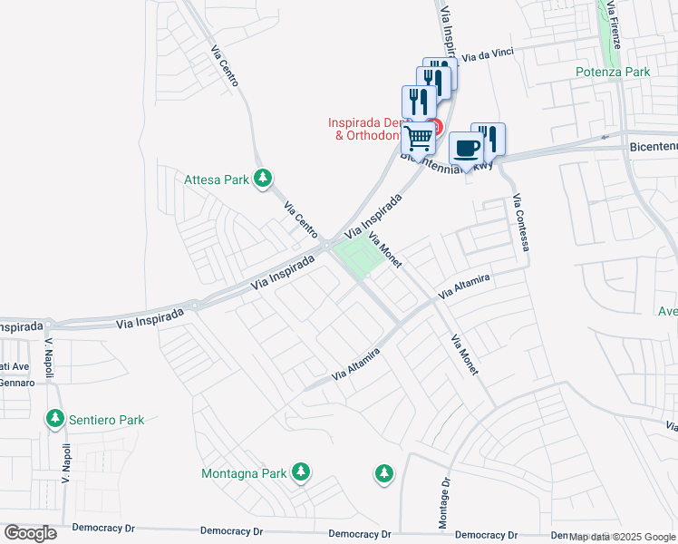 map of restaurants, bars, coffee shops, grocery stores, and more near 2534 Strathmill Ave in Henderson