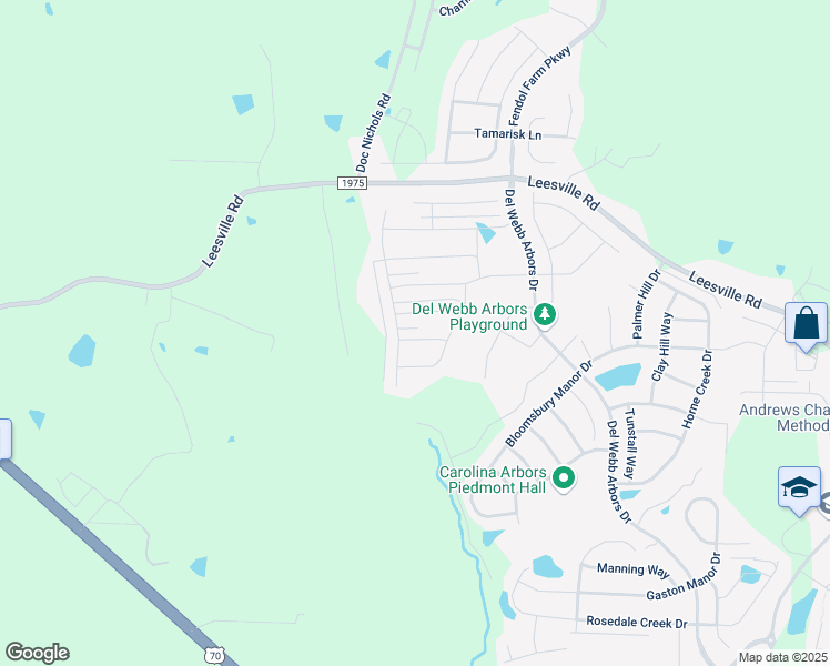 map of restaurants, bars, coffee shops, grocery stores, and more near 102 Tanoak Court in Durham
