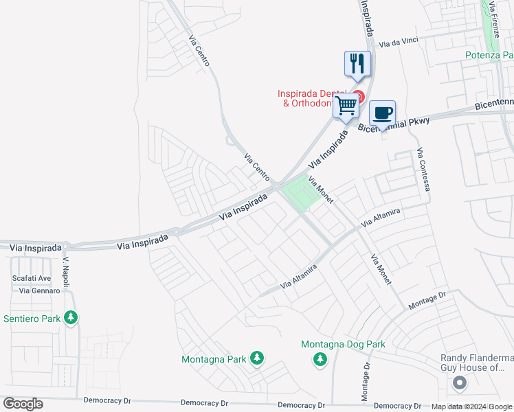 map of restaurants, bars, coffee shops, grocery stores, and more near 3372 Aultmore Lane in Henderson