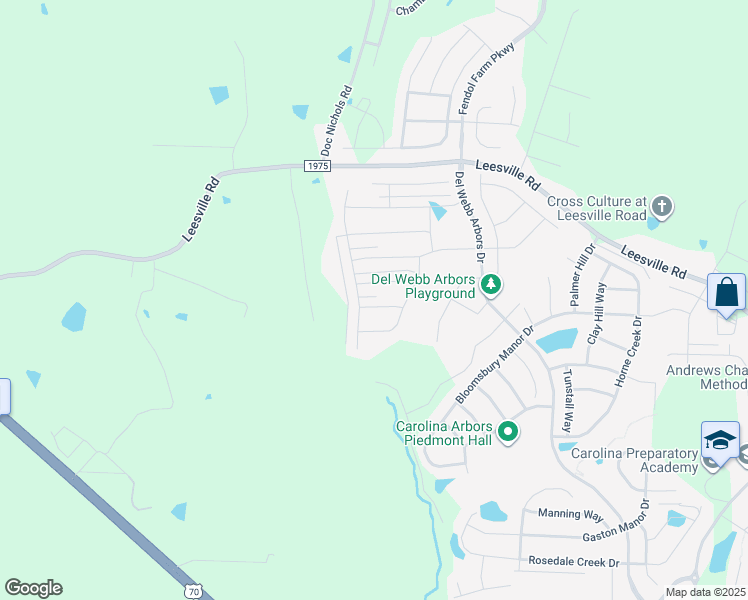 map of restaurants, bars, coffee shops, grocery stores, and more near 102 Tanoak Court in Durham