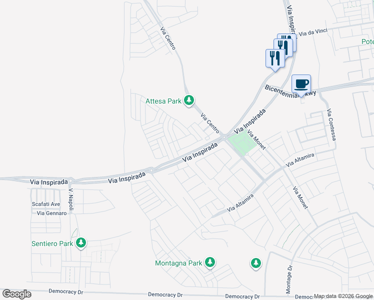map of restaurants, bars, coffee shops, grocery stores, and more near 3481 Bradano Lane in Henderson