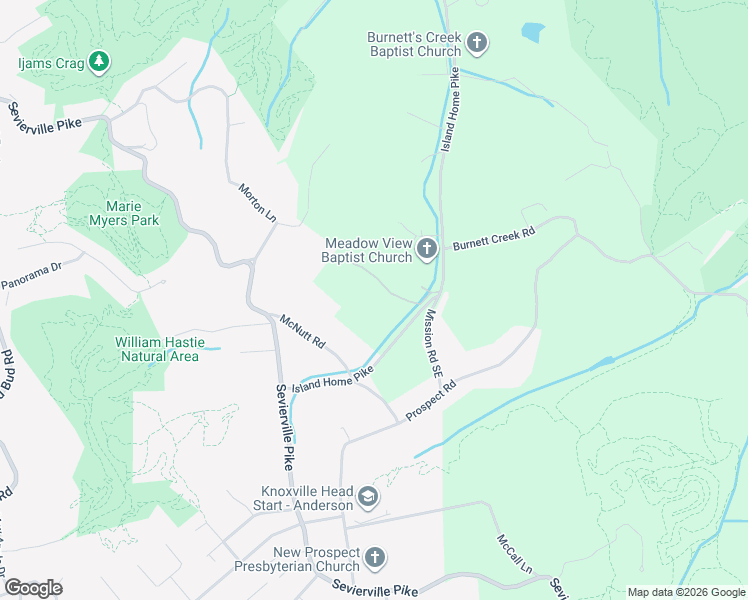 map of restaurants, bars, coffee shops, grocery stores, and more near 4419 Island Home Pike in Knoxville