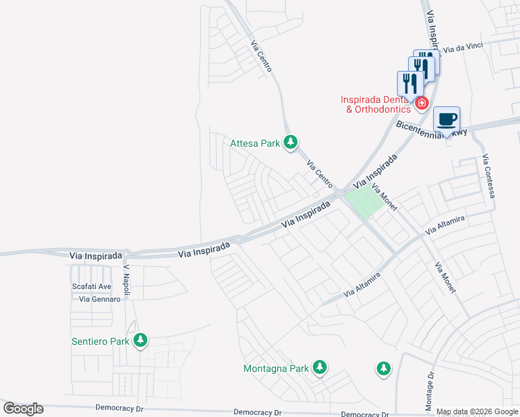 map of restaurants, bars, coffee shops, grocery stores, and more near 2503 ADIGE PLACE in Henderson