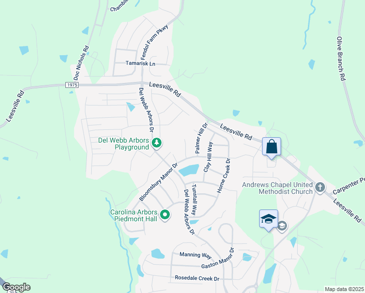 map of restaurants, bars, coffee shops, grocery stores, and more near 119 Dare Pines Way in Durham