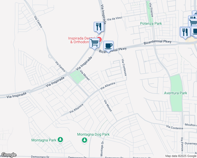 map of restaurants, bars, coffee shops, grocery stores, and more near 3281 Vasco Falls Avenue in Henderson