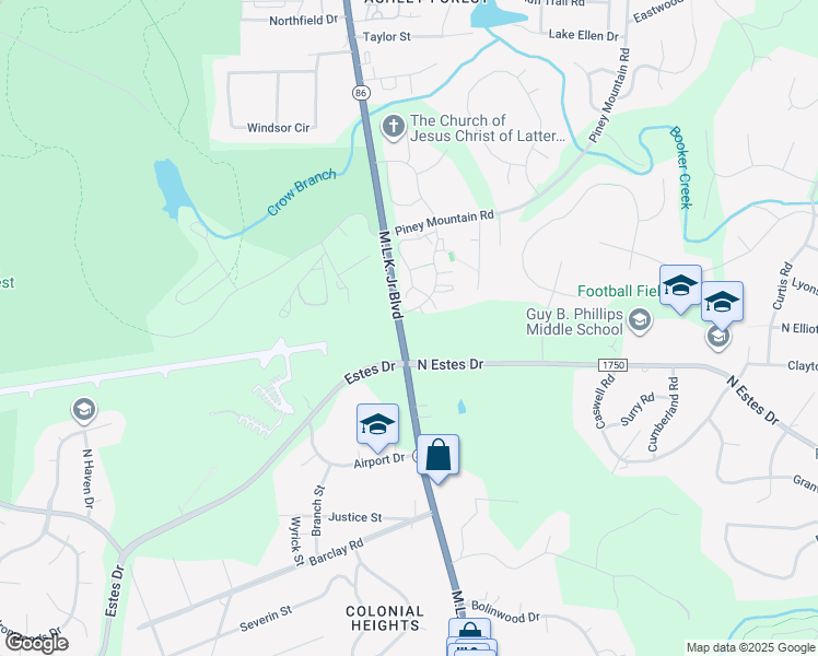 map of restaurants, bars, coffee shops, grocery stores, and more near in Chapel Hill