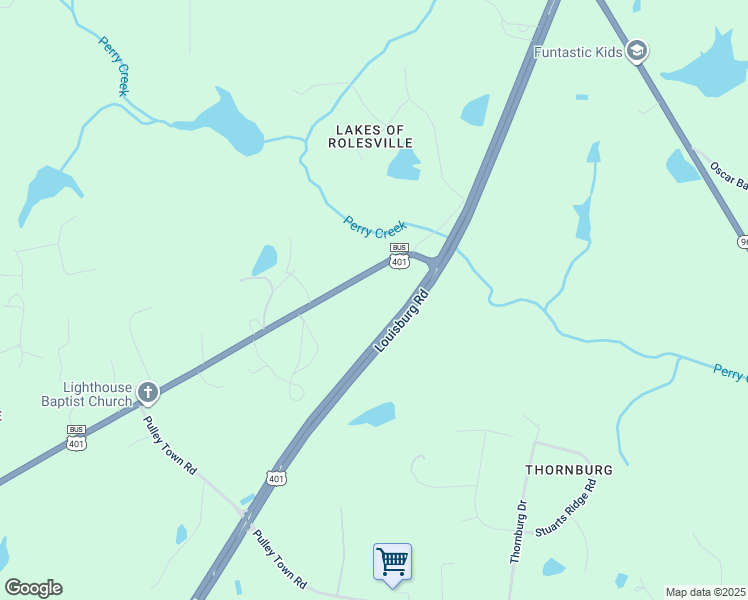 map of restaurants, bars, coffee shops, grocery stores, and more near 1108 North Main Street in Rolesville