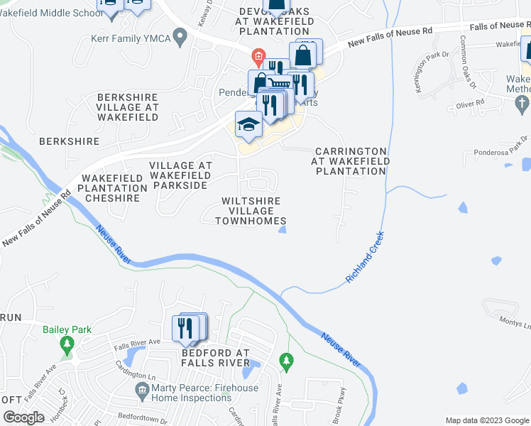 map of restaurants, bars, coffee shops, grocery stores, and more near 2651 Vega Court in Raleigh