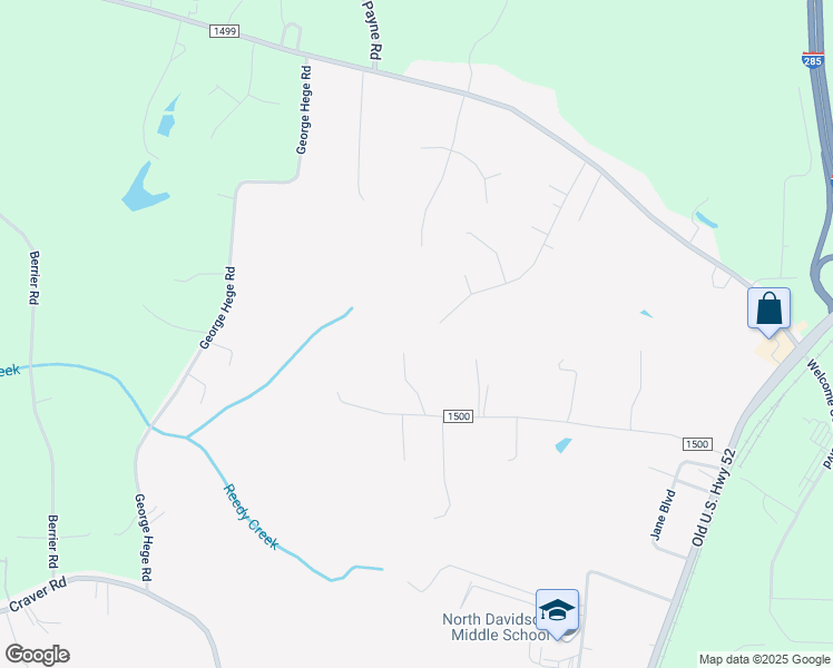 map of restaurants, bars, coffee shops, grocery stores, and more near 8210 Oakridge Drive in Lexington